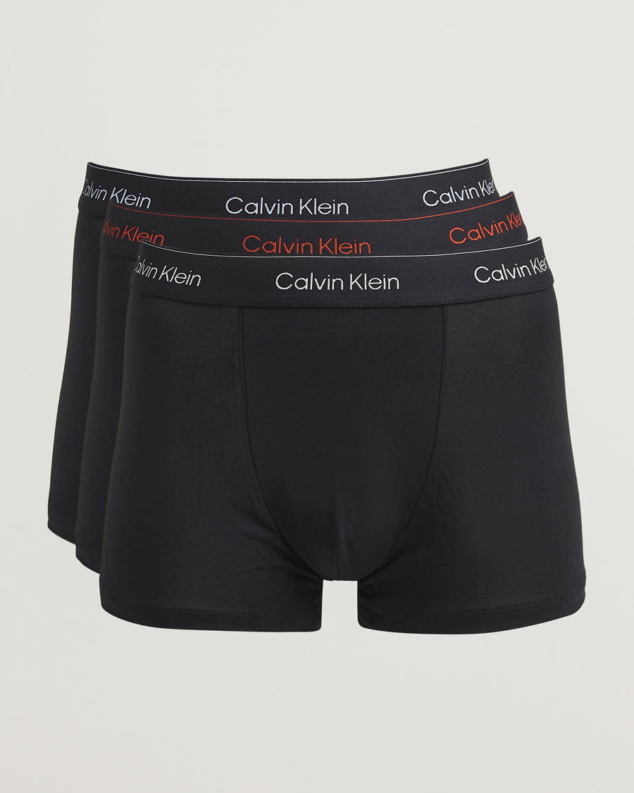 Heren | Ondergoed | Calvin Klein | 3-Pack Icon Cotton Stretch Relaxed Trunk Black