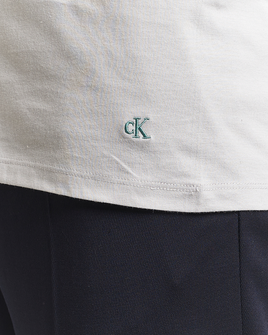 Heren | T-shirts | Calvin Klein | 3-Pack Cotton Crew Neck T-Shirt Blue/Grey/Green