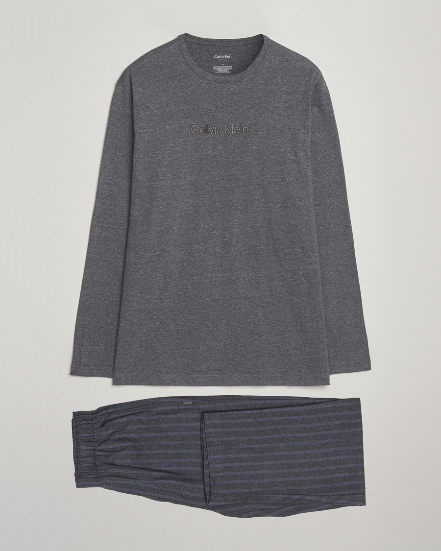 Heren | Pyjama's en gewaden | Calvin Klein | Flannel Pyjama Set Charcoal