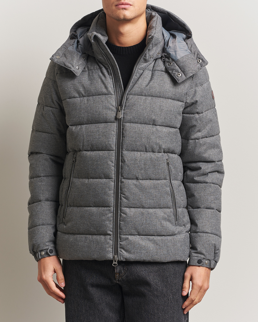 Heren | Jassen | Save The Duck | Constantin Padded Flannel Jacket Mid Grey Melange