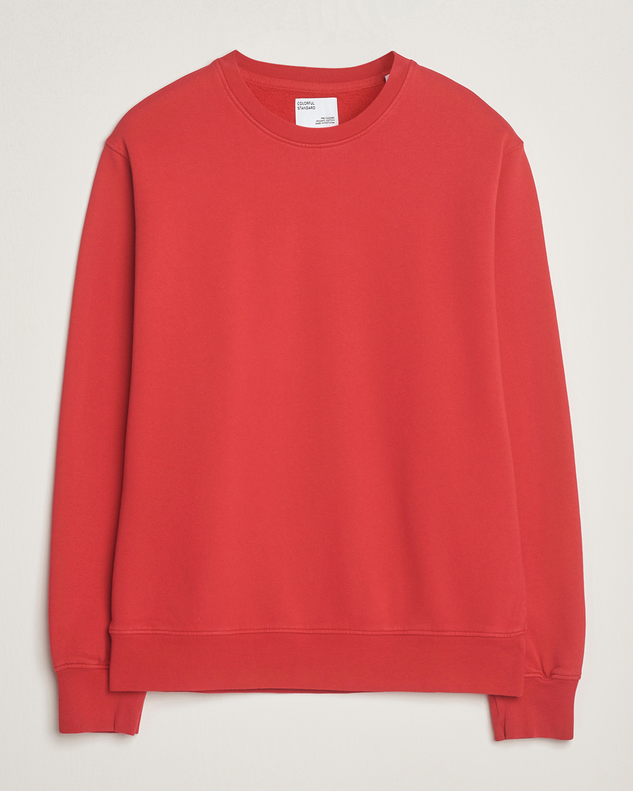 Heren | Truien | Colorful Standard | Classic Organic Crew Neck Sweat Scarlet Red
