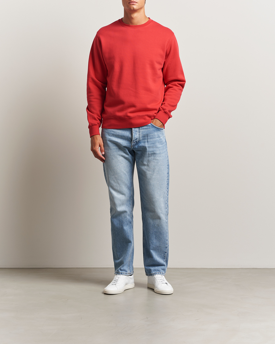 Heren | Truien | Colorful Standard | Classic Organic Crew Neck Sweat Scarlet Red
