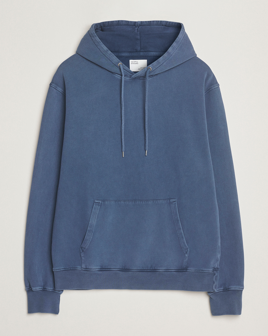 Heren | Truien | Colorful Standard | Classic Organic Hood Neptune Blue