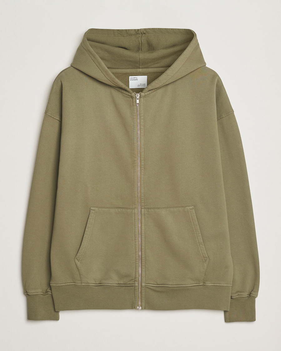 Heren | Truien | Colorful Standard | Classic Organic Full Zip Hoodie Dusty Olive
