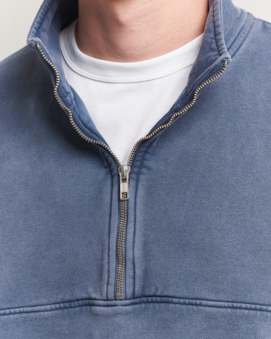 Heren | Truien | Colorful Standard | Classic Organic Half-Zip Neptune Blue