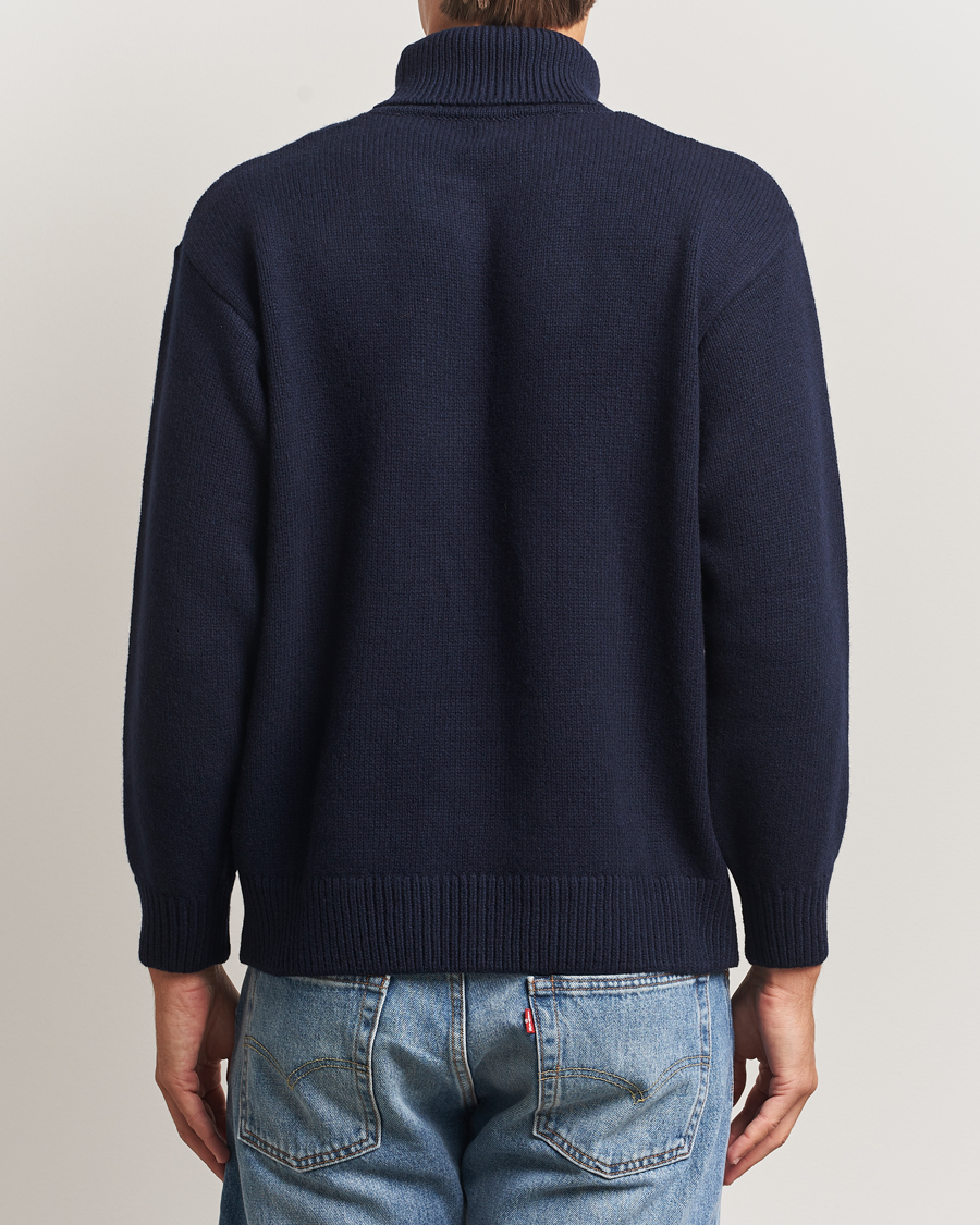 Heren | Truien | Colorful Standard | Merino Wool Turtleneck Navy Blue