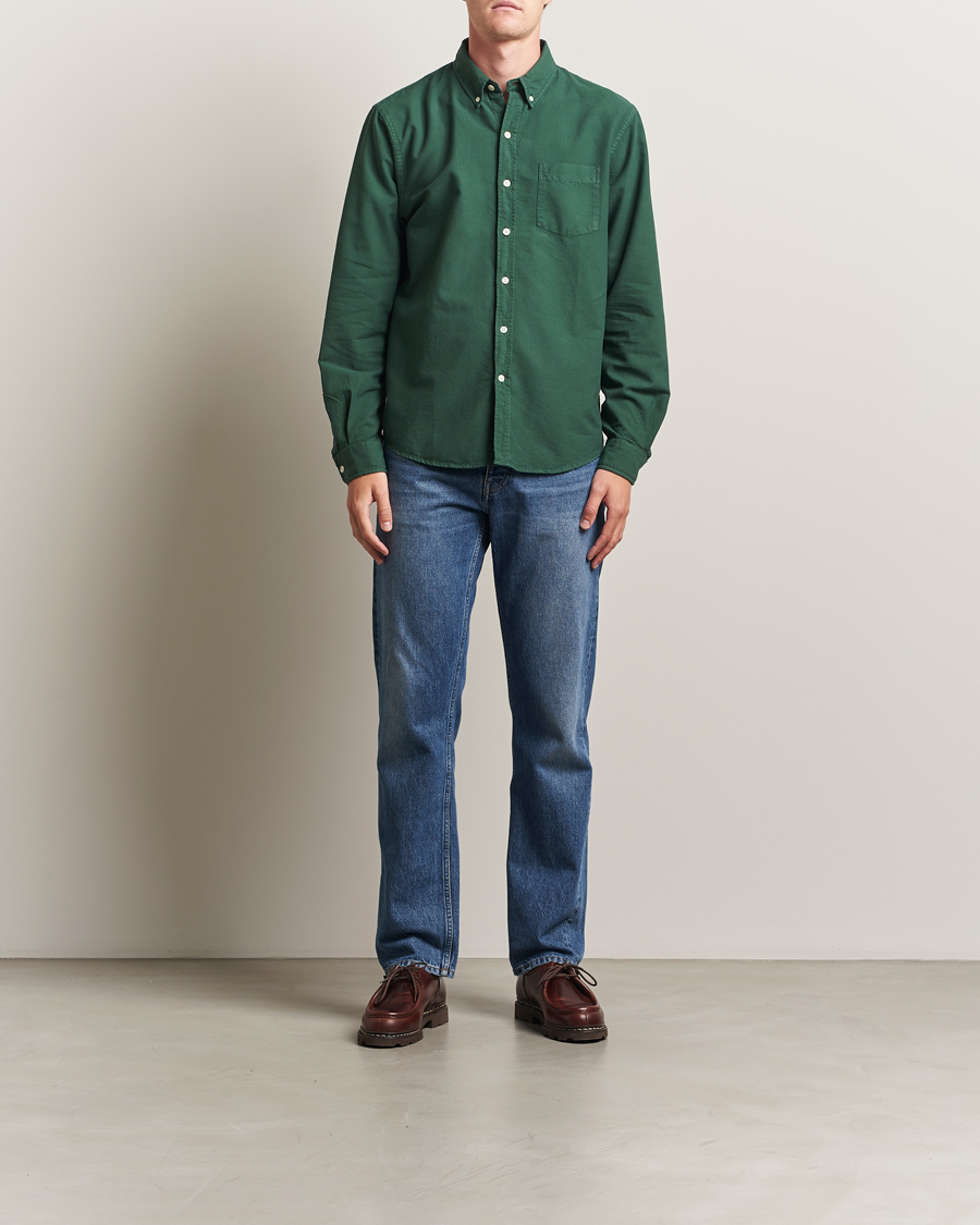 Heren | Overhemden | Colorful Standard | Classic Organic Oxford Button Down Shirt Emerald Green