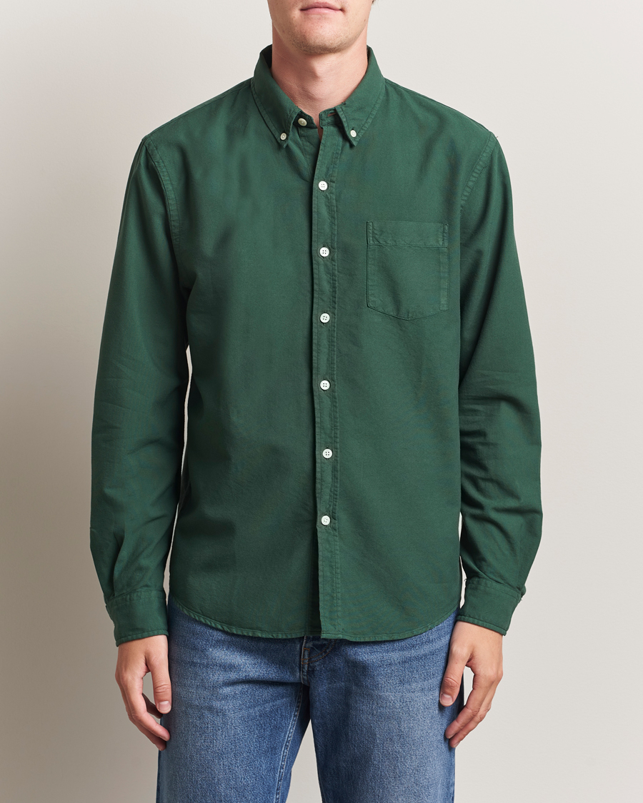 Heren | Overhemden | Colorful Standard | Classic Organic Oxford Button Down Shirt Emerald Green