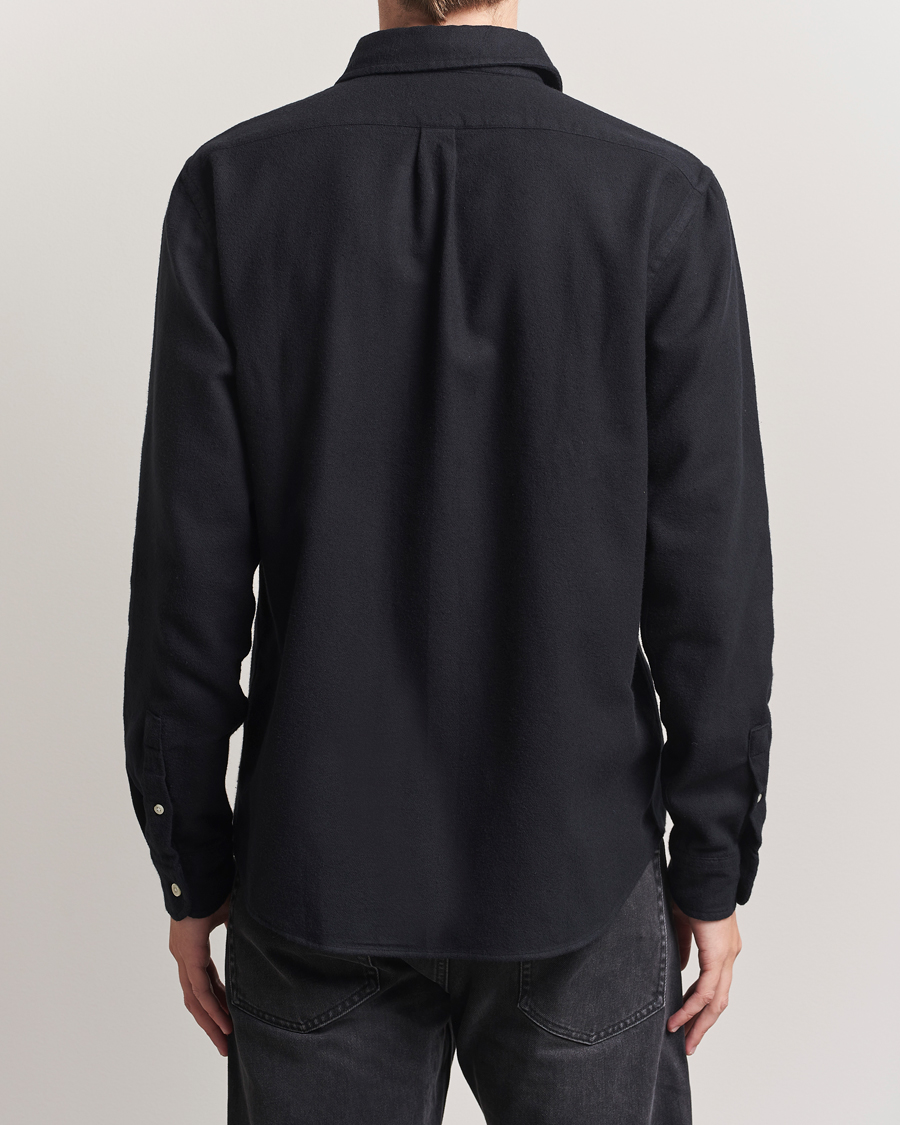 Heren | Overhemden | Colorful Standard | Organic Flannel Shirt Deep Black
