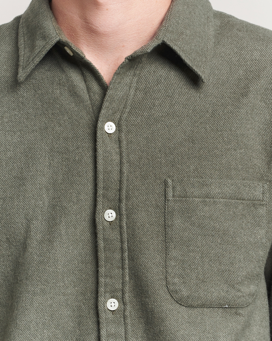 Heren | Overhemden | Colorful Standard | Organic Flannel Shirt Dusty Olive