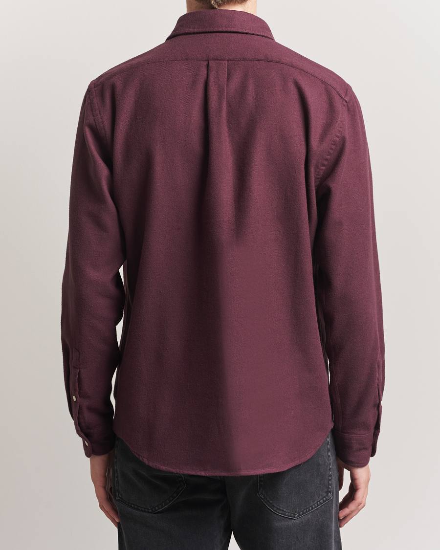 Heren | Overhemden | Colorful Standard | Organic Flannel Shirt Oxblood Red