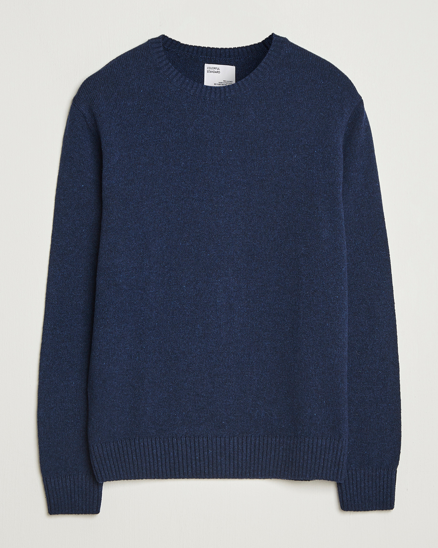 Heren | Truien | Colorful Standard | Classic Merino Wool Crew Neck Marine Blue