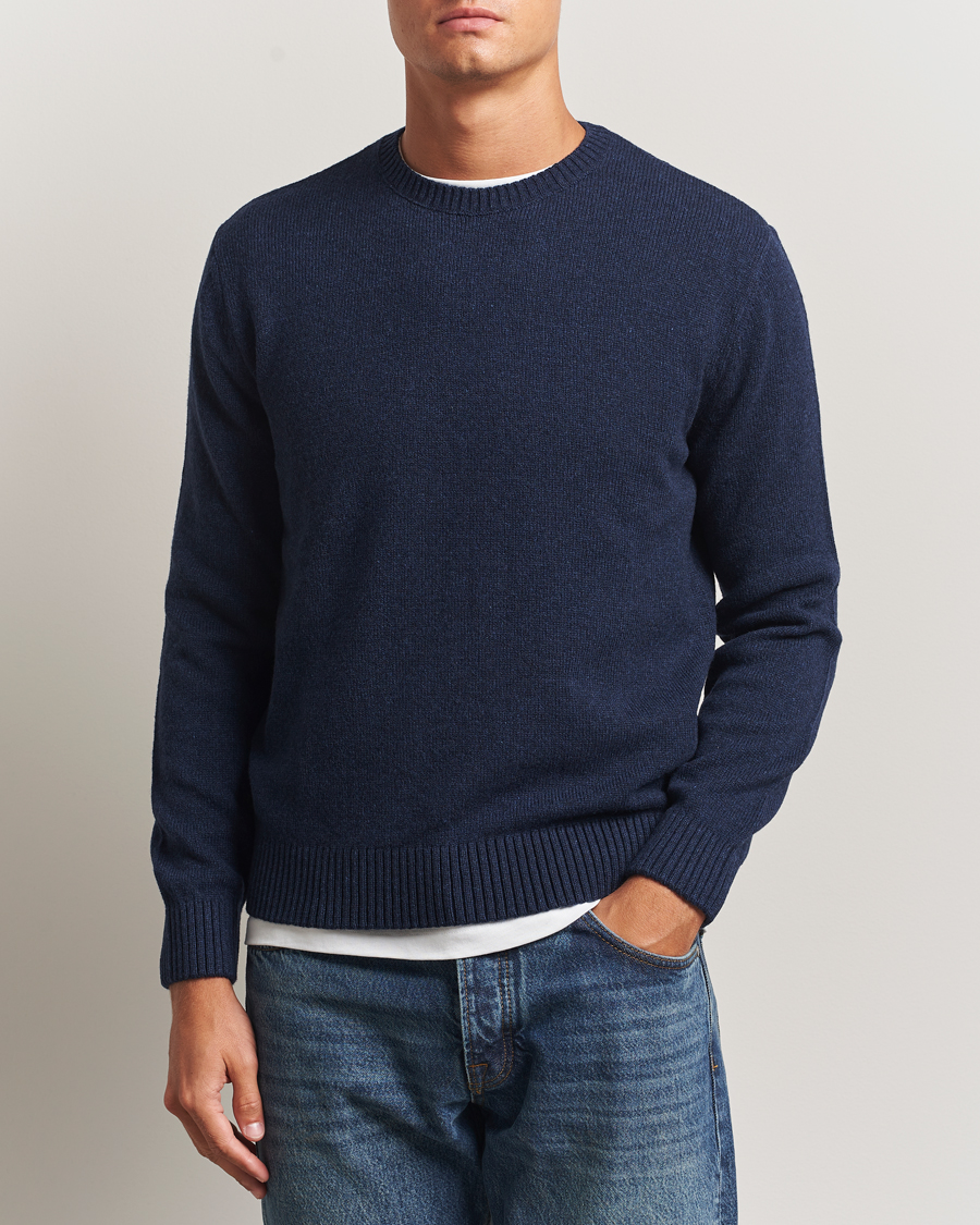 Heren | Truien | Colorful Standard | Classic Merino Wool Crew Neck Marine Blue