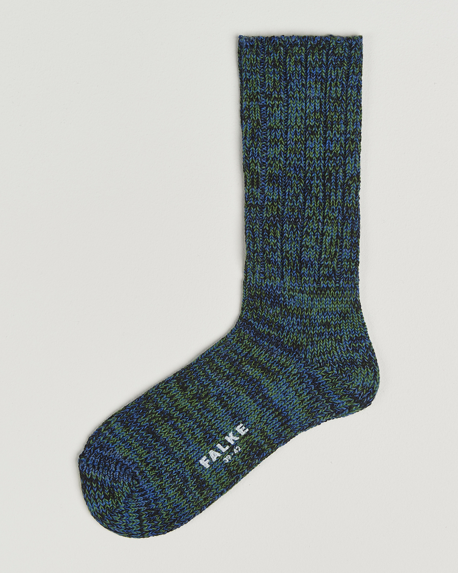 Heren | Ondergoed | Falke | Brooklyn Cotton Sock Water Blue