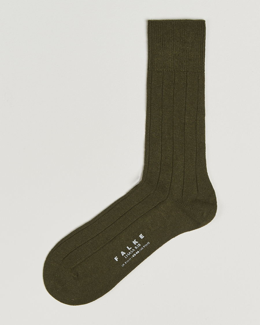 Heren | Ondergoed | Falke | Lhasa Cashmere Socks Artichoke Green