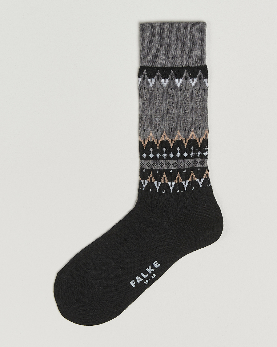 Heren | Ondergoed | Falke | Norseman Fairisle Sock Flanell Grey
