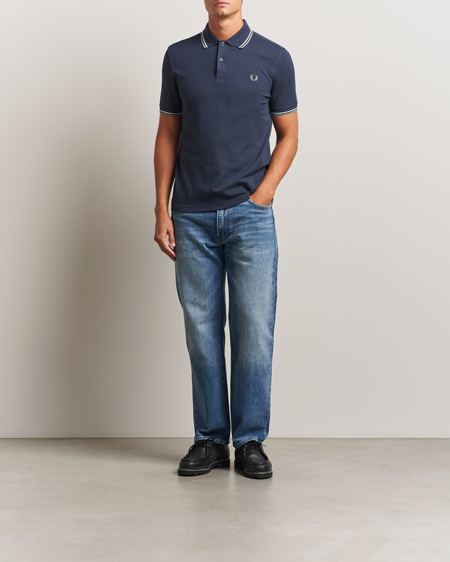 Heren | Polo's | Fred Perry | Twin Tipped Shirt Dark Airforce