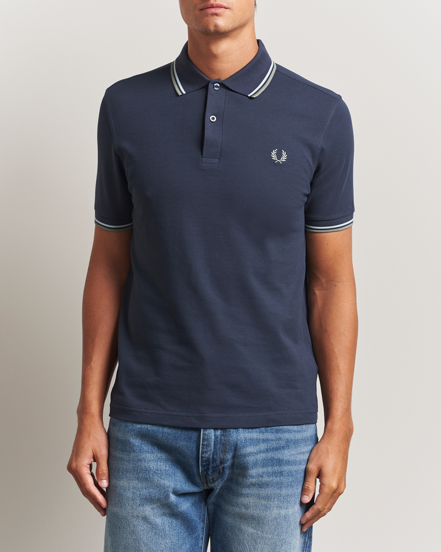 Heren | Polo's | Fred Perry | Twin Tipped Shirt Dark Airforce