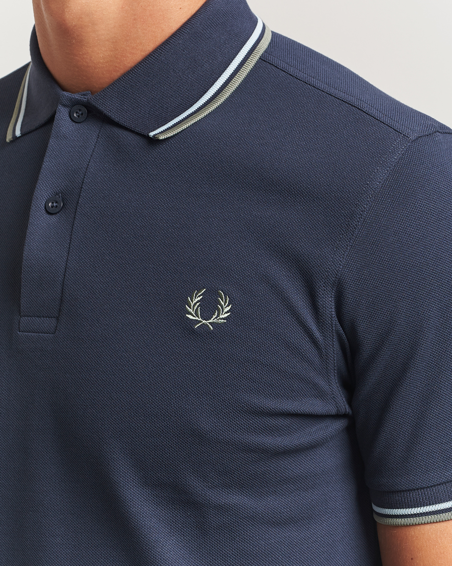Heren | Polo's | Fred Perry | Twin Tipped Shirt Dark Airforce