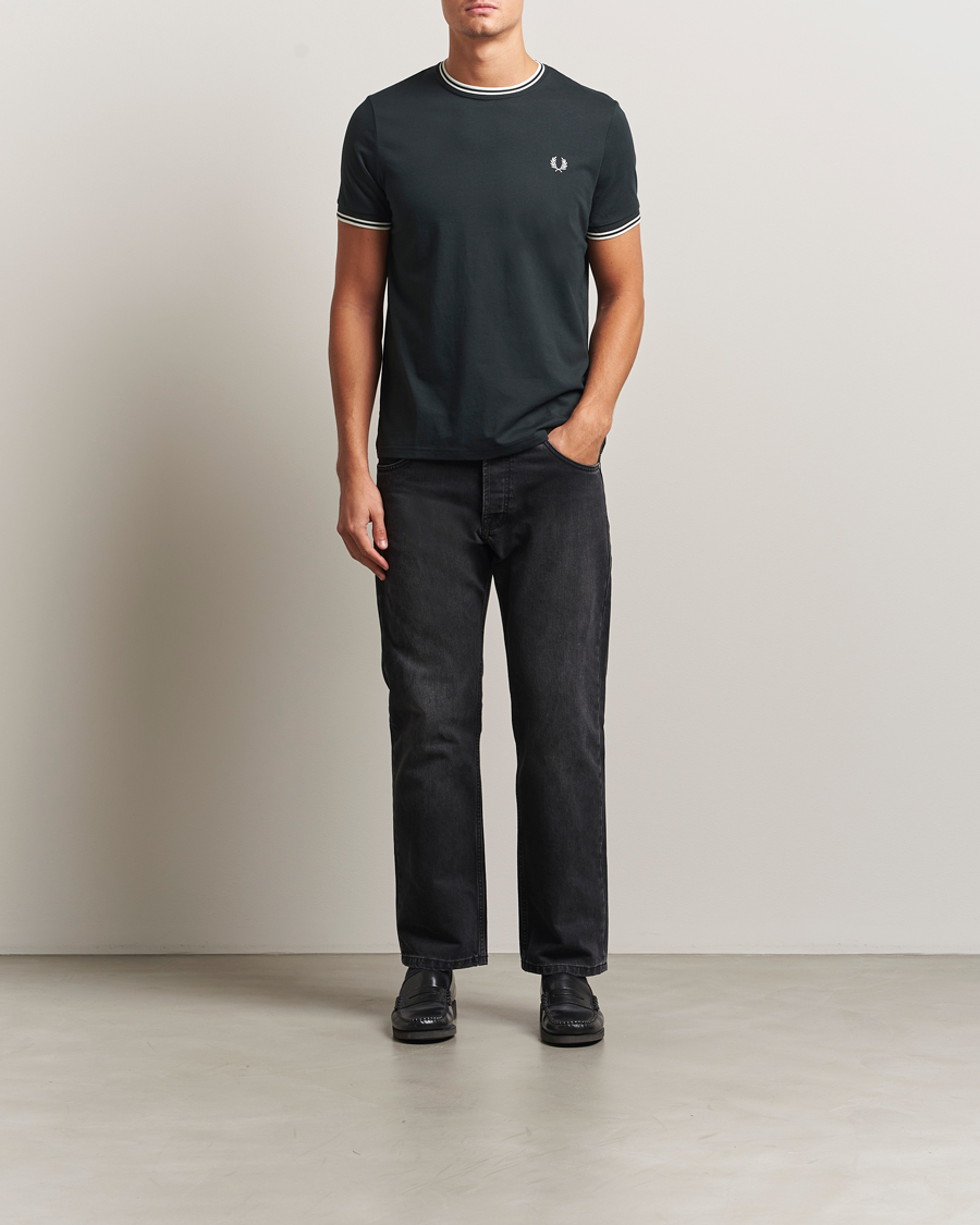 Heren | T-shirts | Fred Perry | Twin Tipped T-Shirt Night Green