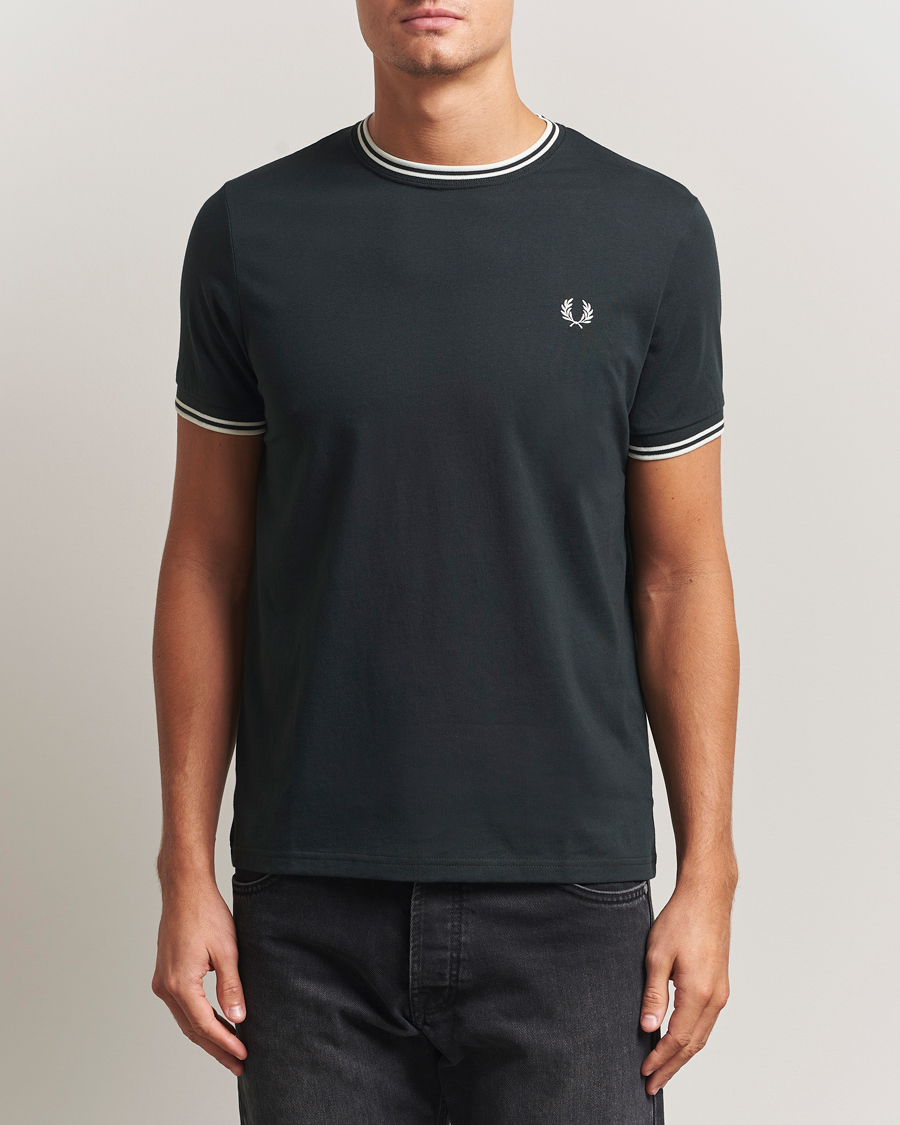 Heren | T-shirts | Fred Perry | Twin Tipped T-Shirt Night Green