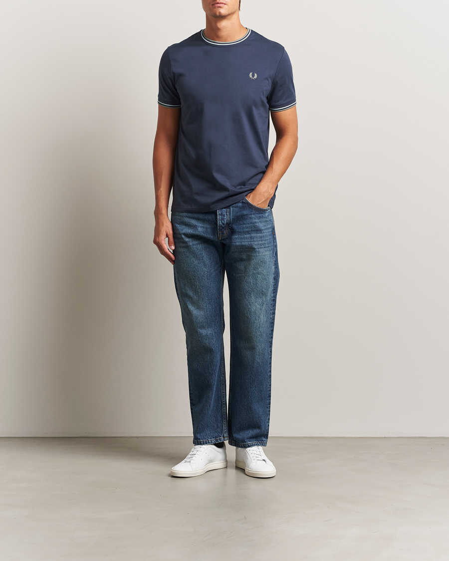 Heren | T-shirts | Fred Perry | Twin Tipped T-Shirt Dark Airforce