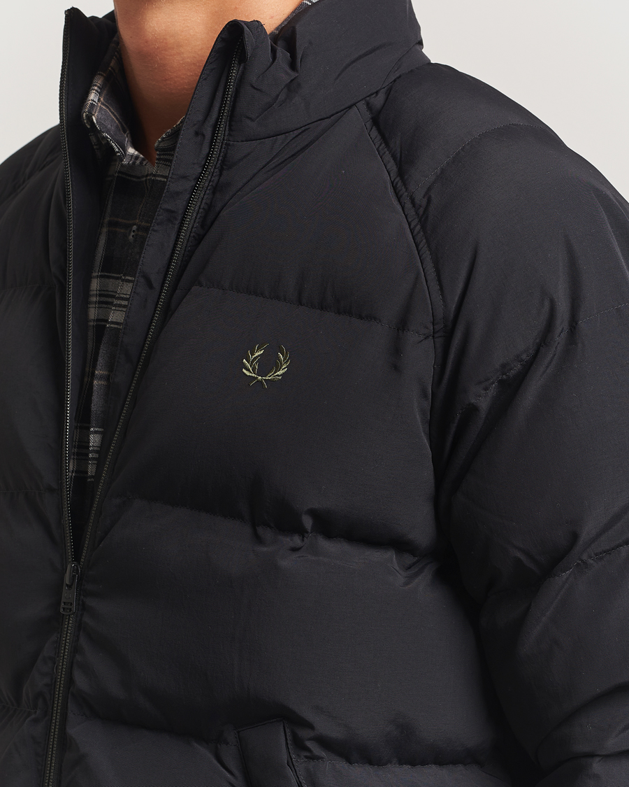 Heren | Jassen | Fred Perry | Raglan Padded Down Jacket Black