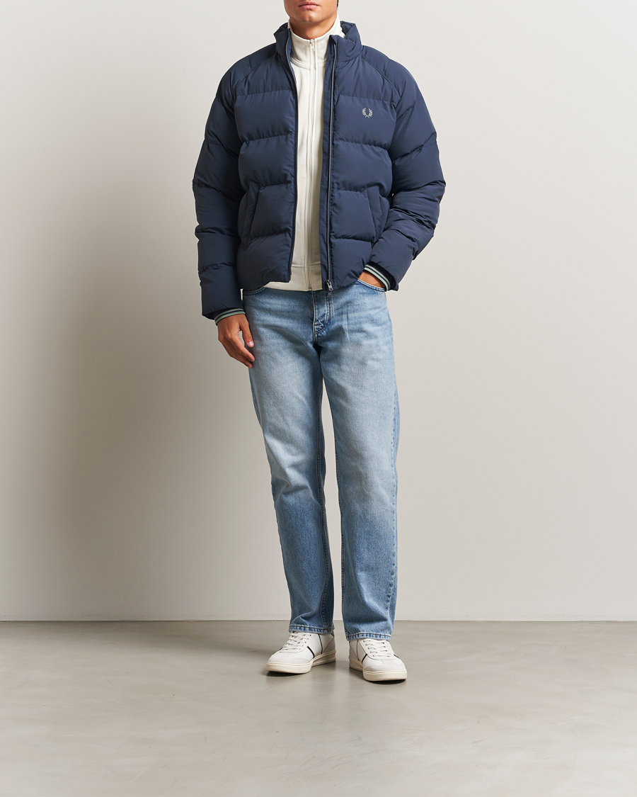Heren | Jassen | Fred Perry | Raglan Padded Down Jacket Dark Airforce