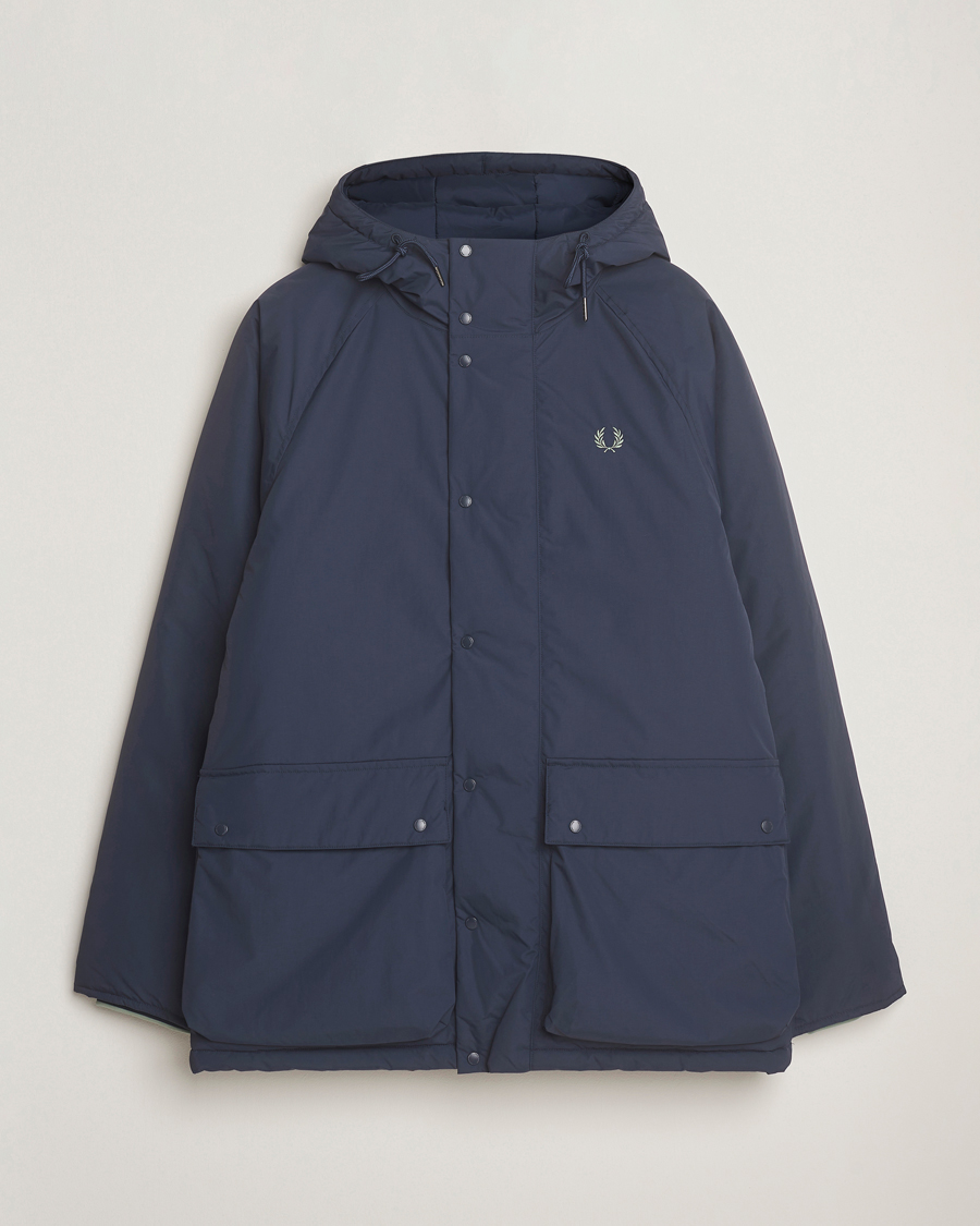 Heren | Jassen | Fred Perry | Stockport Padded Hooded Jacket Dark Airforce