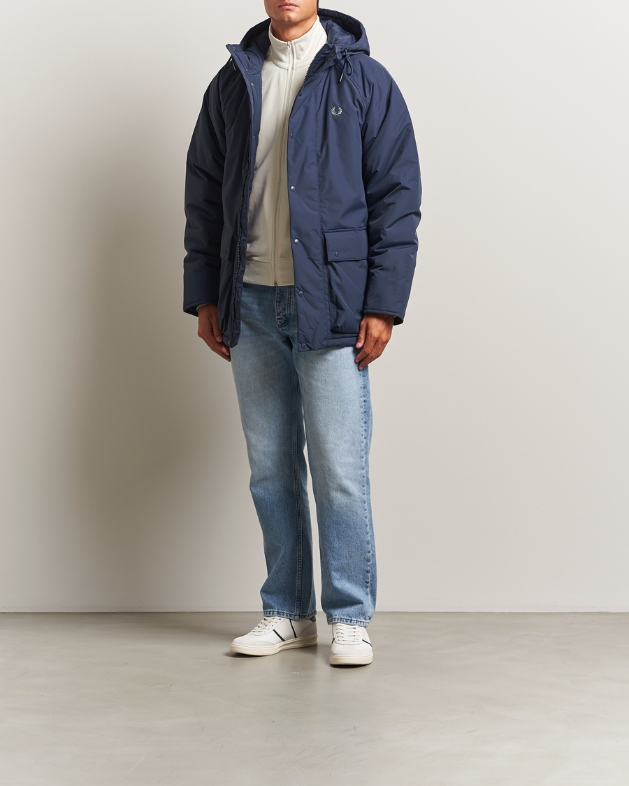 Heren | Jassen | Fred Perry | Stockport Padded Hooded Jacket Dark Airforce