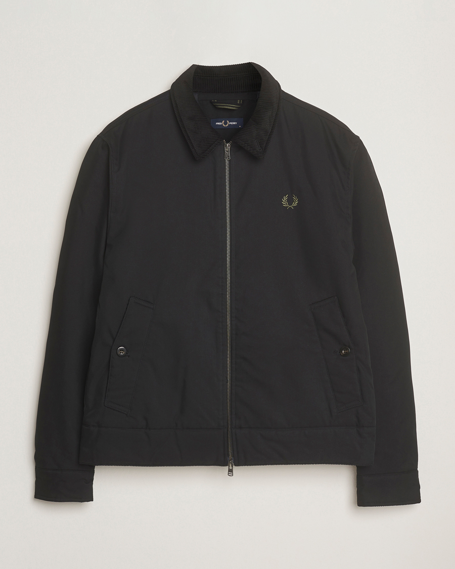 Heren | Jassen | Fred Perry | Cotton Light Padded Harrington Jacket Black