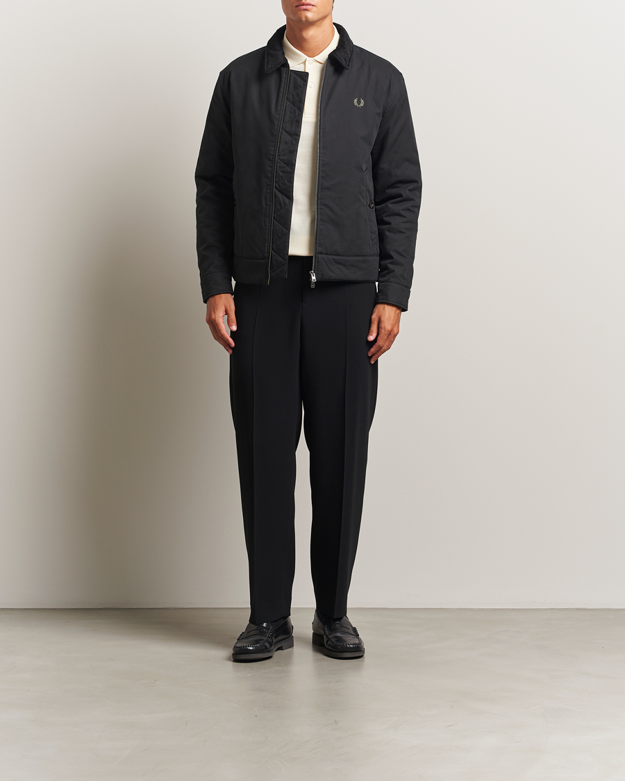 Heren | Jassen | Fred Perry | Cotton Light Padded Harrington Jacket Black