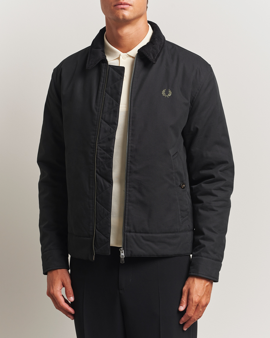 Heren | Jassen | Fred Perry | Cotton Light Padded Harrington Jacket Black