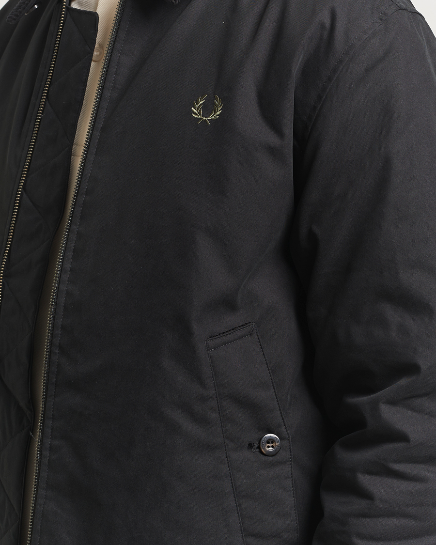 Heren | Jassen | Fred Perry | Cotton Light Padded Harrington Jacket Black