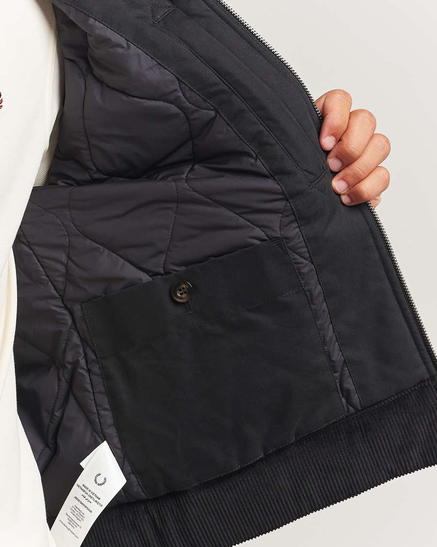 Heren | Jassen | Fred Perry | Cotton Light Padded Harrington Jacket Black