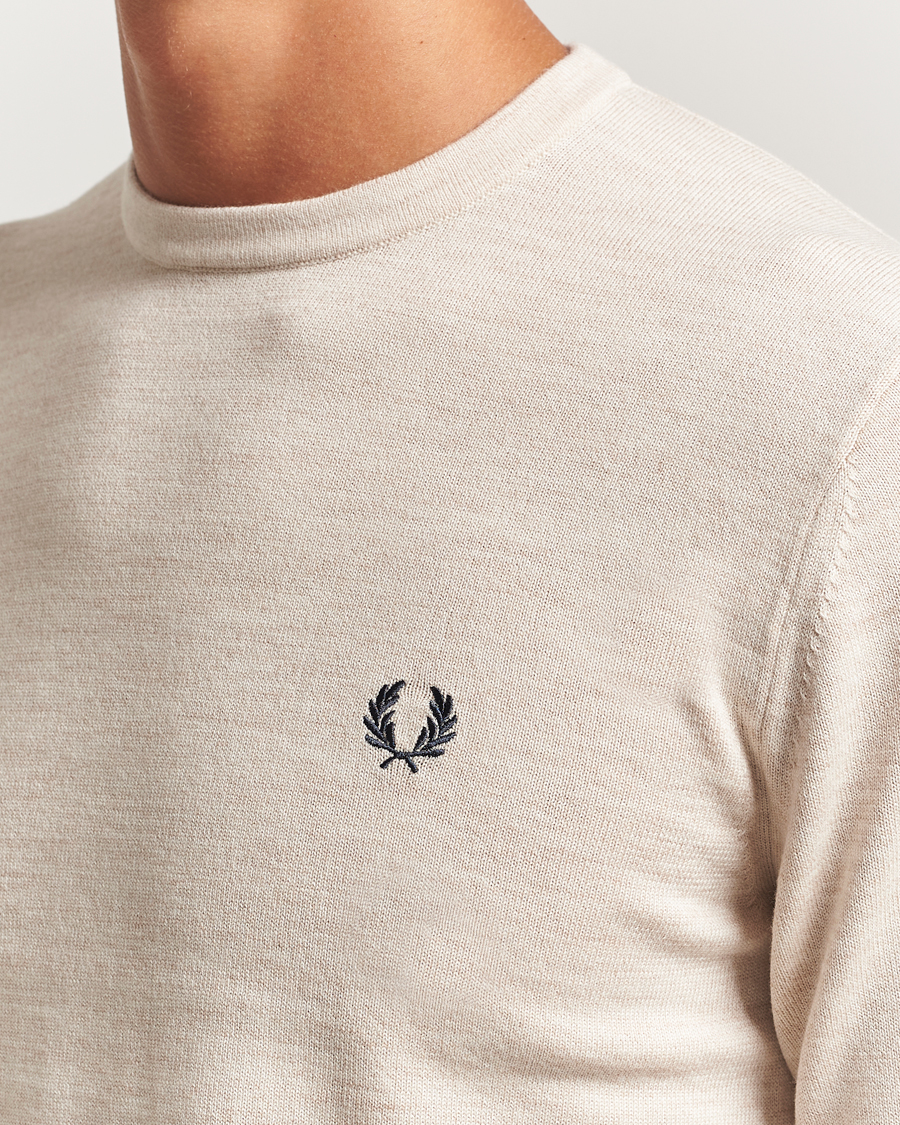 Heren | Truien | Fred Perry | Classic Crew Neck Jumper Porrigde Marl