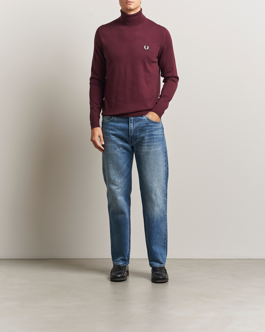 Heren | Truien | Fred Perry | Classic Rollnock Jumper Oxblood