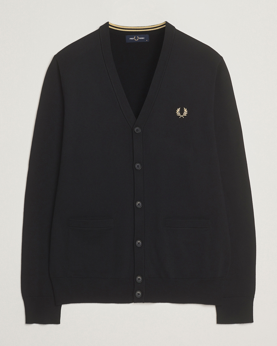 Heren | Truien | Fred Perry | Classic Cardigan Black