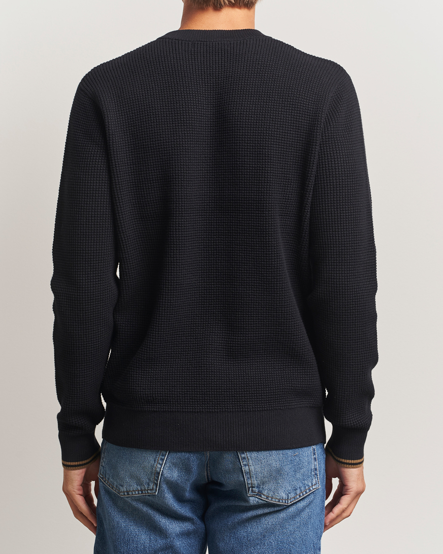 Heren | Truien | Fred Perry | Waffle Stitch Jumper Black