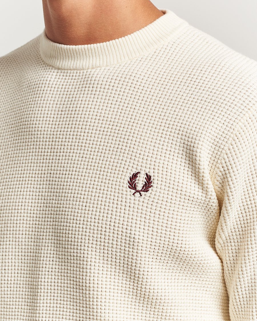 Heren | Truien | Fred Perry | Waffle Stitch Jumper Ecru