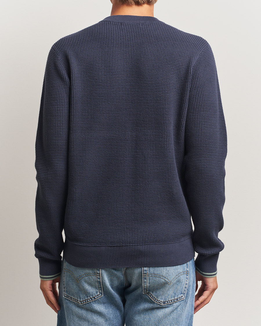 Heren | Truien | Fred Perry | Waffle Stitch Jumper Dark Airforce