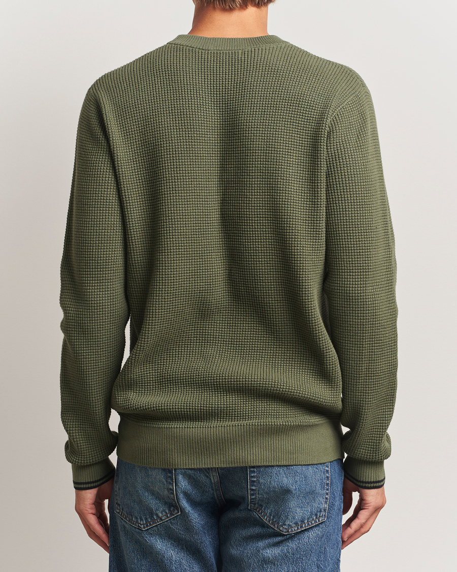 Heren | Truien | Fred Perry | Waffle Stitch Jumper Laurel Green