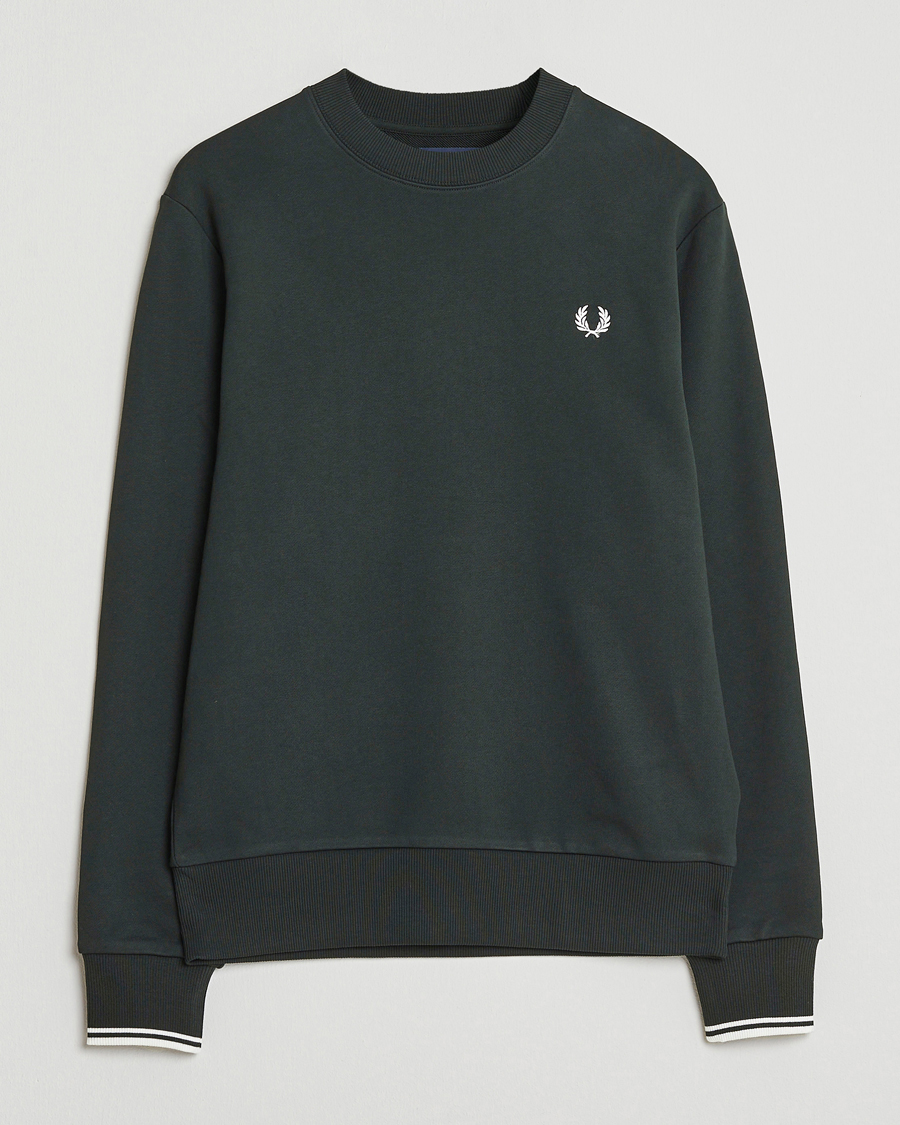 Heren | Truien | Fred Perry | Crew Neck Sweatshirt Night Green