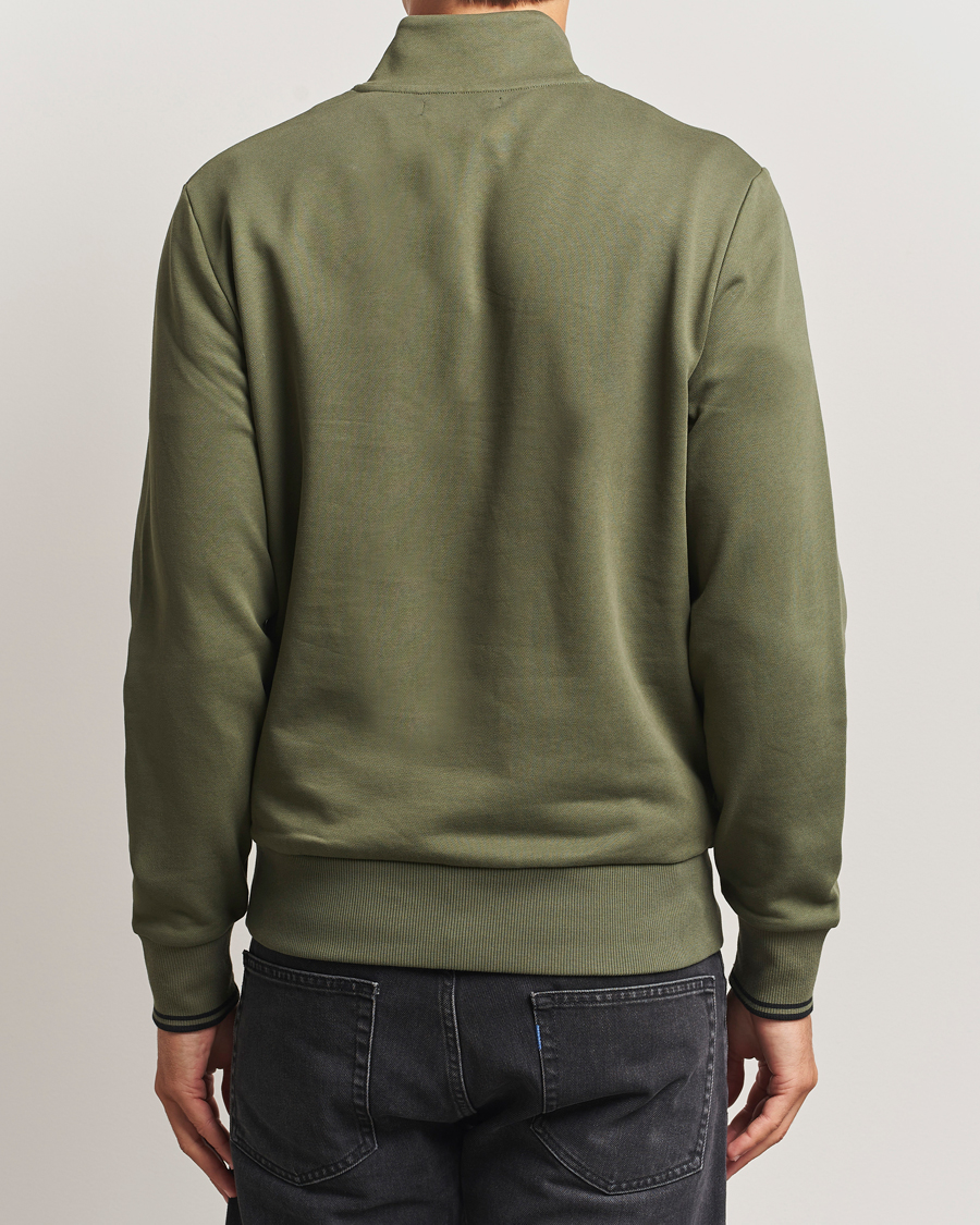 Heren | Truien | Fred Perry | Half Zip Sweatshirt Night Green
