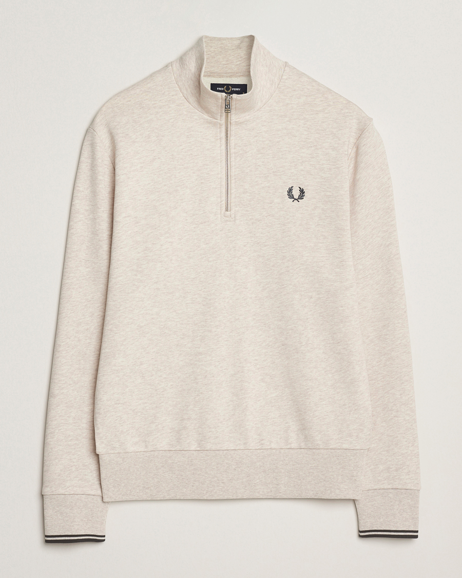 Heren | Truien | Fred Perry | Half Zip Sweatshirt Porrigde Marl
