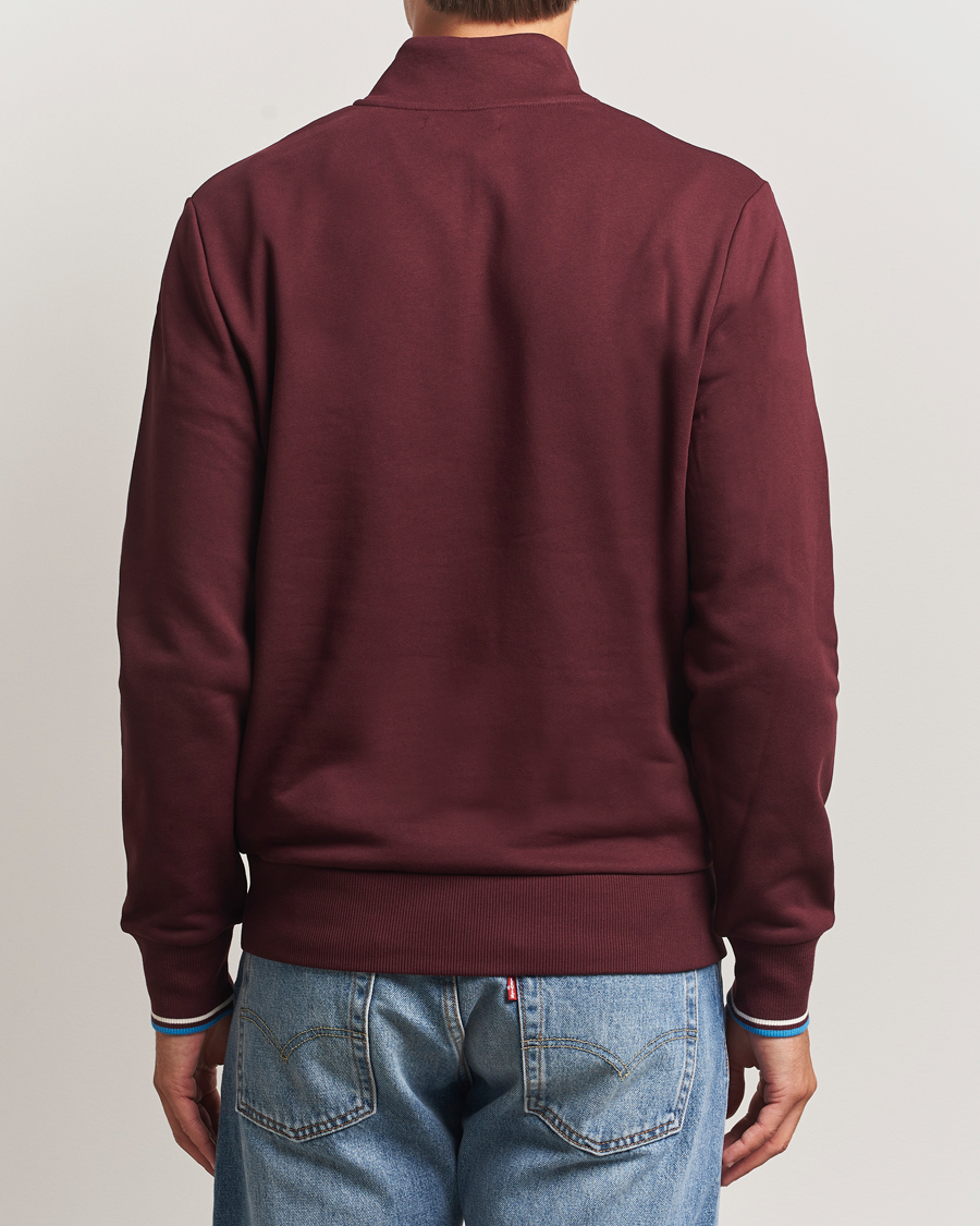Heren | Truien | Fred Perry | Half Zip Sweatshirt Oxblood