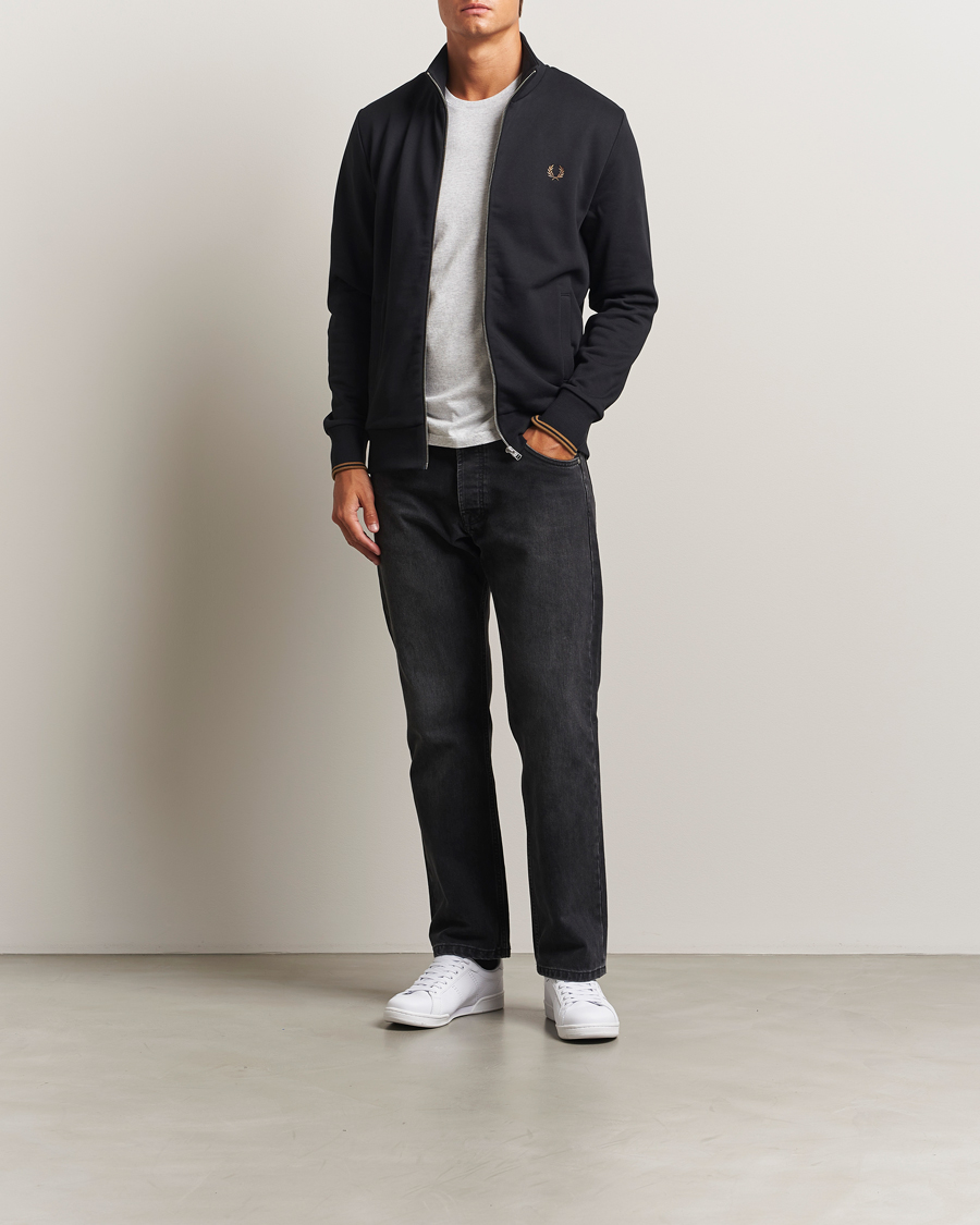 Heren | Truien | Fred Perry | Full Zip Sweatshirt Black