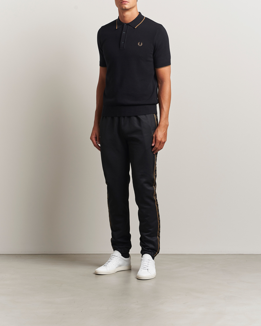 Heren | Broeken | Fred Perry | Taped Track Pants Black