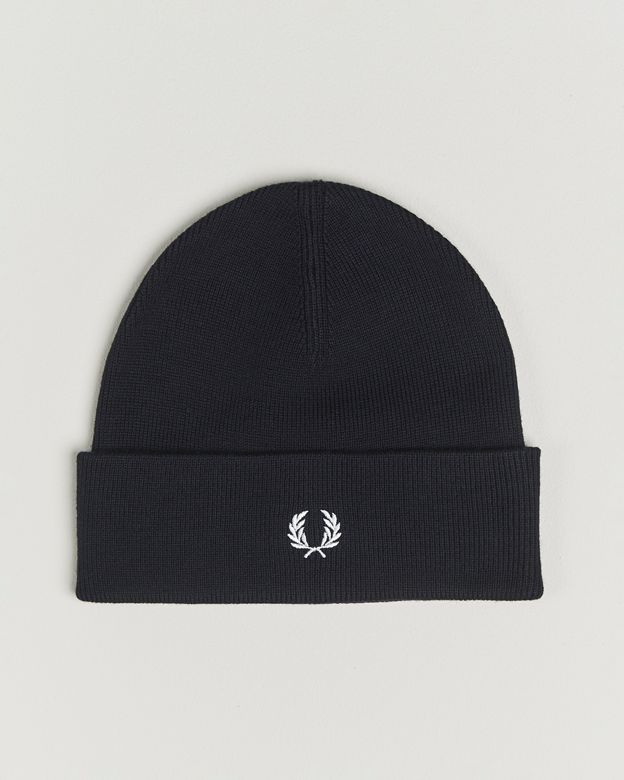 Heren | Mutsen | Fred Perry | Merino Wool Beanie Navy