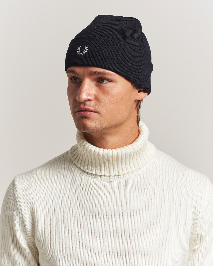 Heren | Mutsen | Fred Perry | Merino Wool Beanie Navy